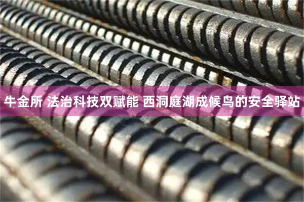 牛金所 法治科技双赋能 西洞庭湖成候鸟的安全驿站